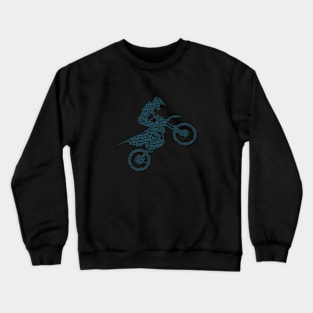 Motocross Moto Silhouette Shape Text Word Cloud Crewneck Sweatshirt